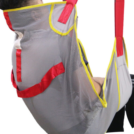 Divided Leg Full Body mesh sling for hoyer lift with Commode Opening