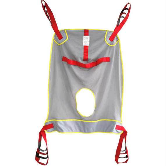 Divided Leg universal patient lift slings mesh Commode Opening