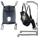 Mesh Full Body Hoyer Lift Sling For Toileting Transfer Sling with Commode Opening