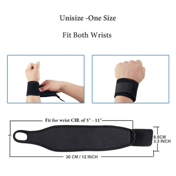 Hand Support Wrist Strap - size info