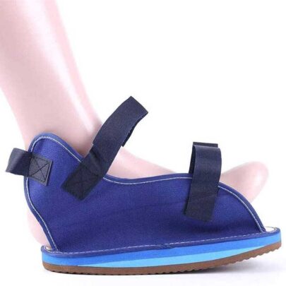 Patient Blue Open Toe Molded Rocker Cast Shoes for Post-Operative Healing