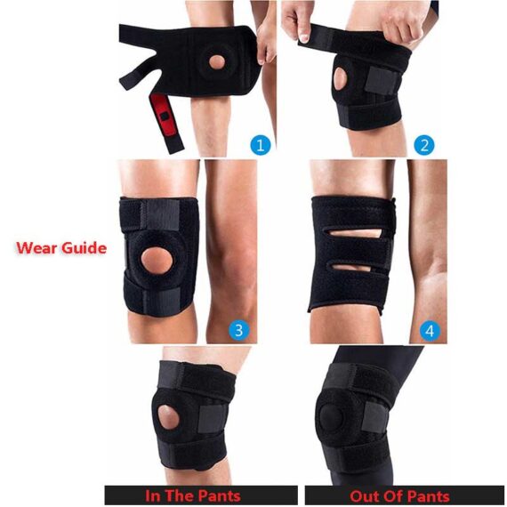 how to wear Open Patella Knee Brace Support