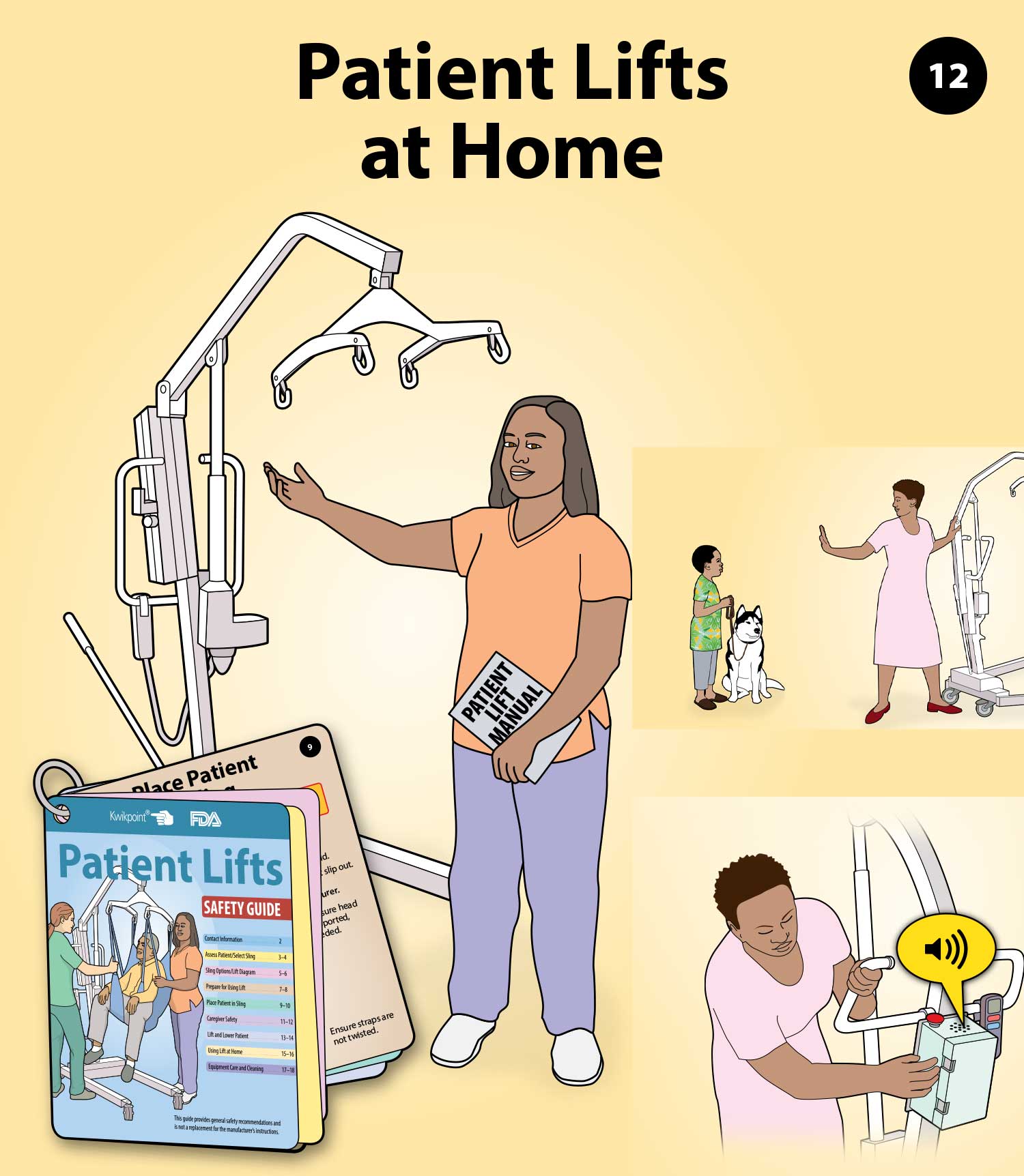 how to use the patient lift at home